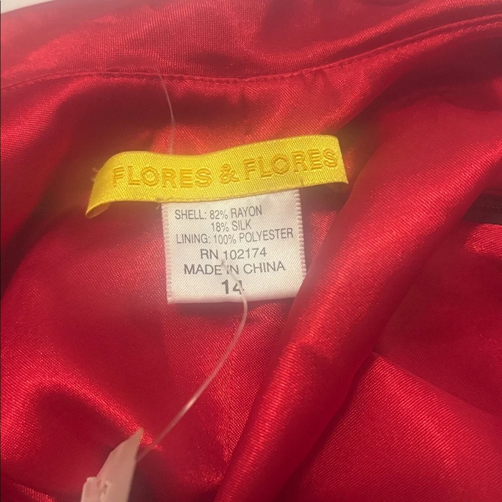 VTG Flores & Flores Black & Red velvet Sleeveless Maxi Dress SZ 14 party NWT - Picture 4 of 13